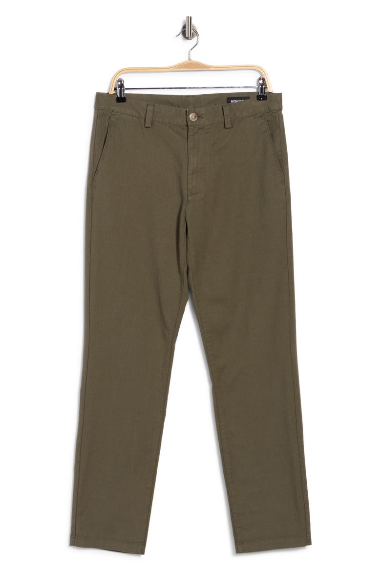 Slim Soft Brushed Chinos, Alternate, color, FOREST NIGHT