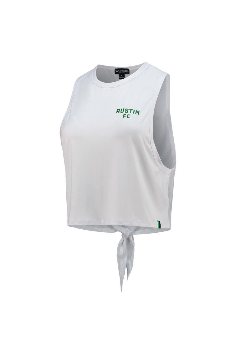 Women's The Wild Collective White Austin FC Twist Back Tank Top, Alternate, color, White