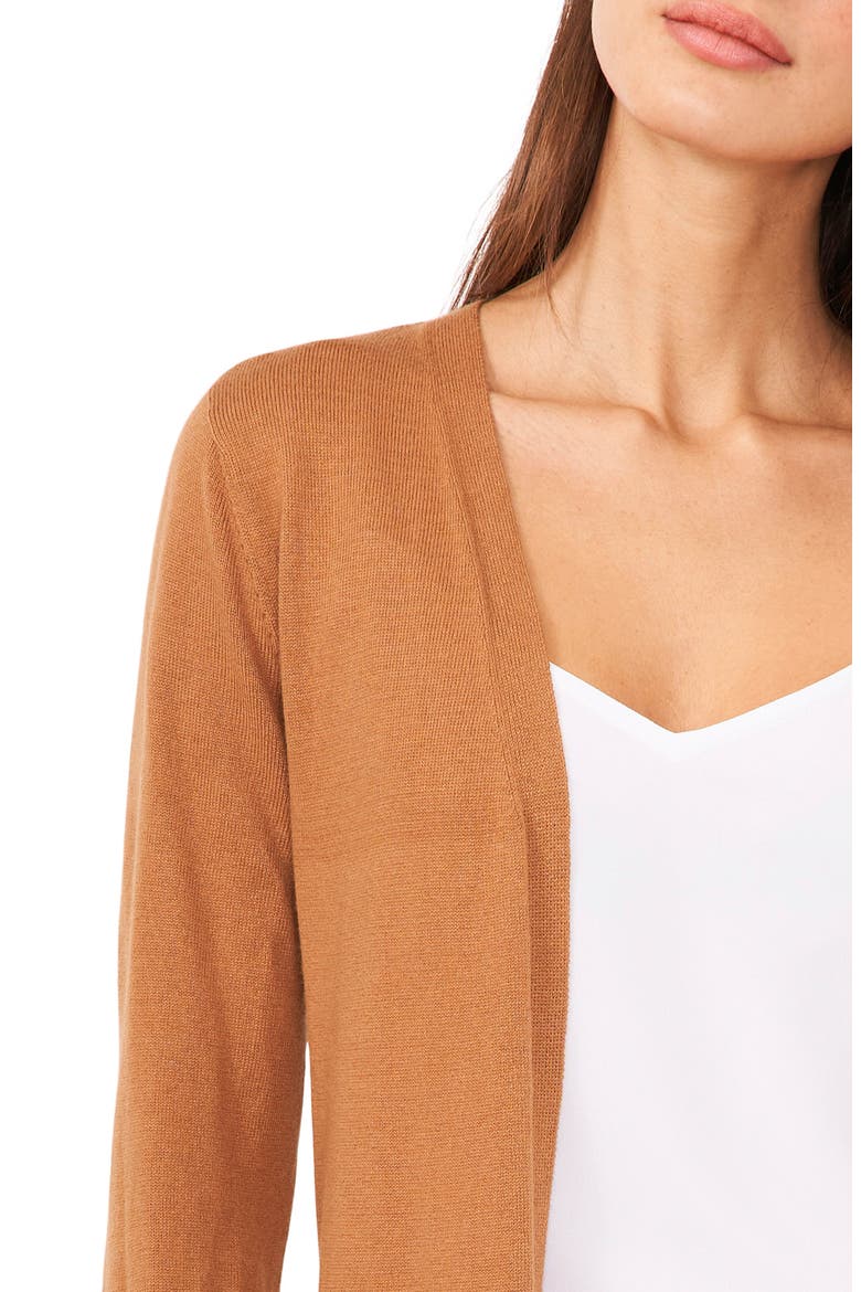 Open Front Longline Cardigan, Alternate, color, DESERT CAMEL