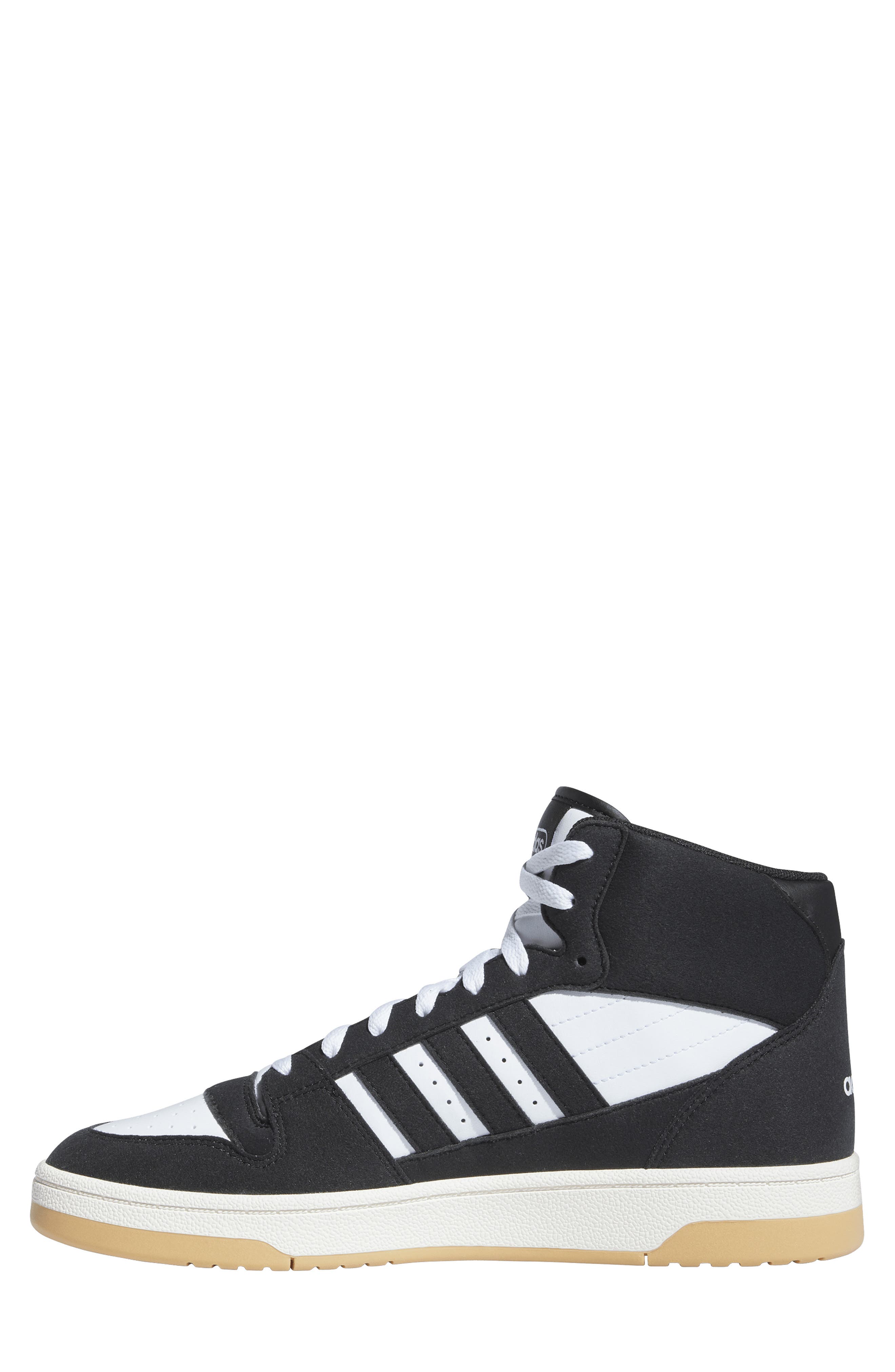 adidas Break Start Mid Top Sneaker, Alternate, color, Black/ Black/ Cloud White