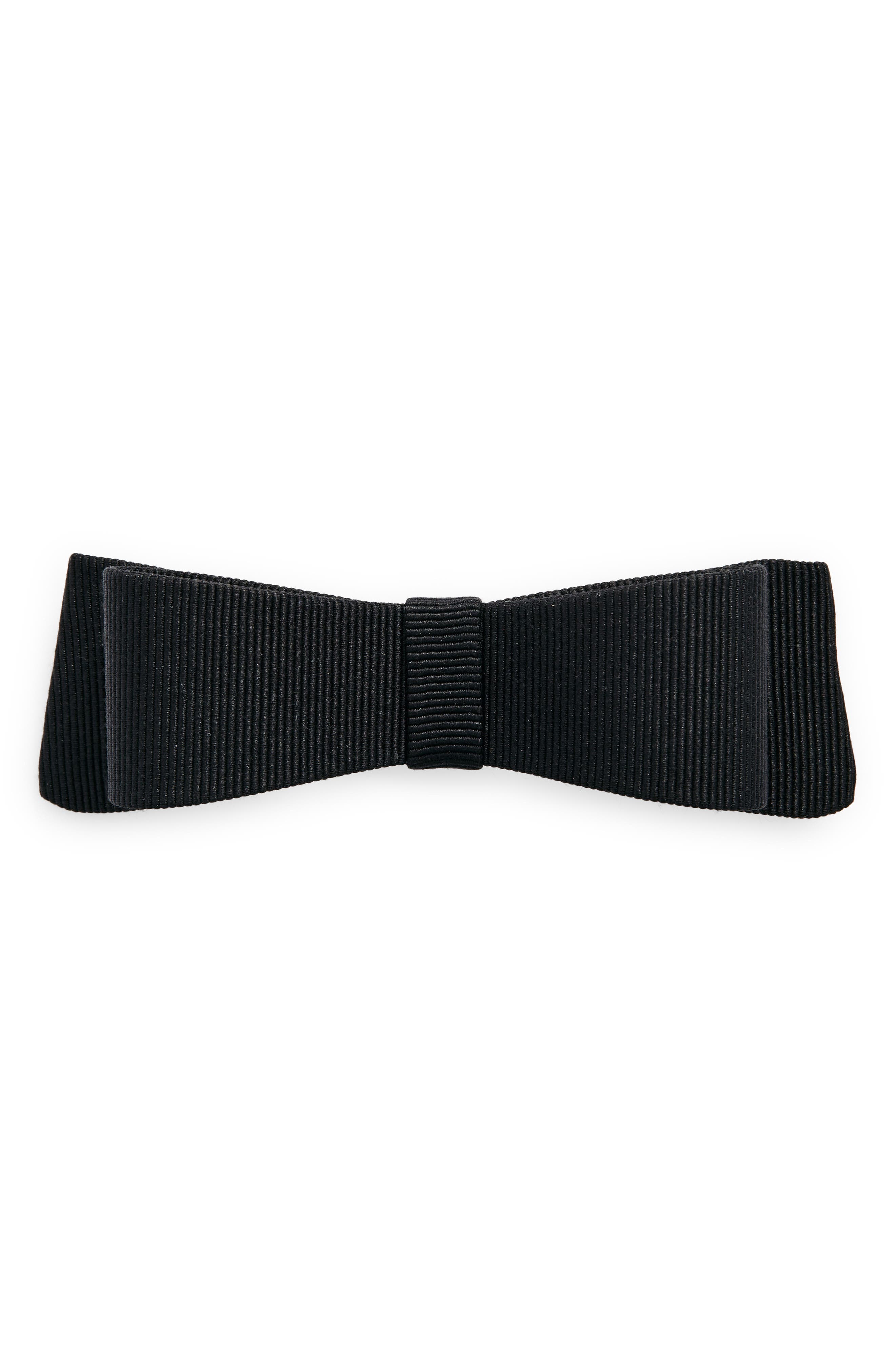 NATASHA Flat Bow Hair Clip in Black 