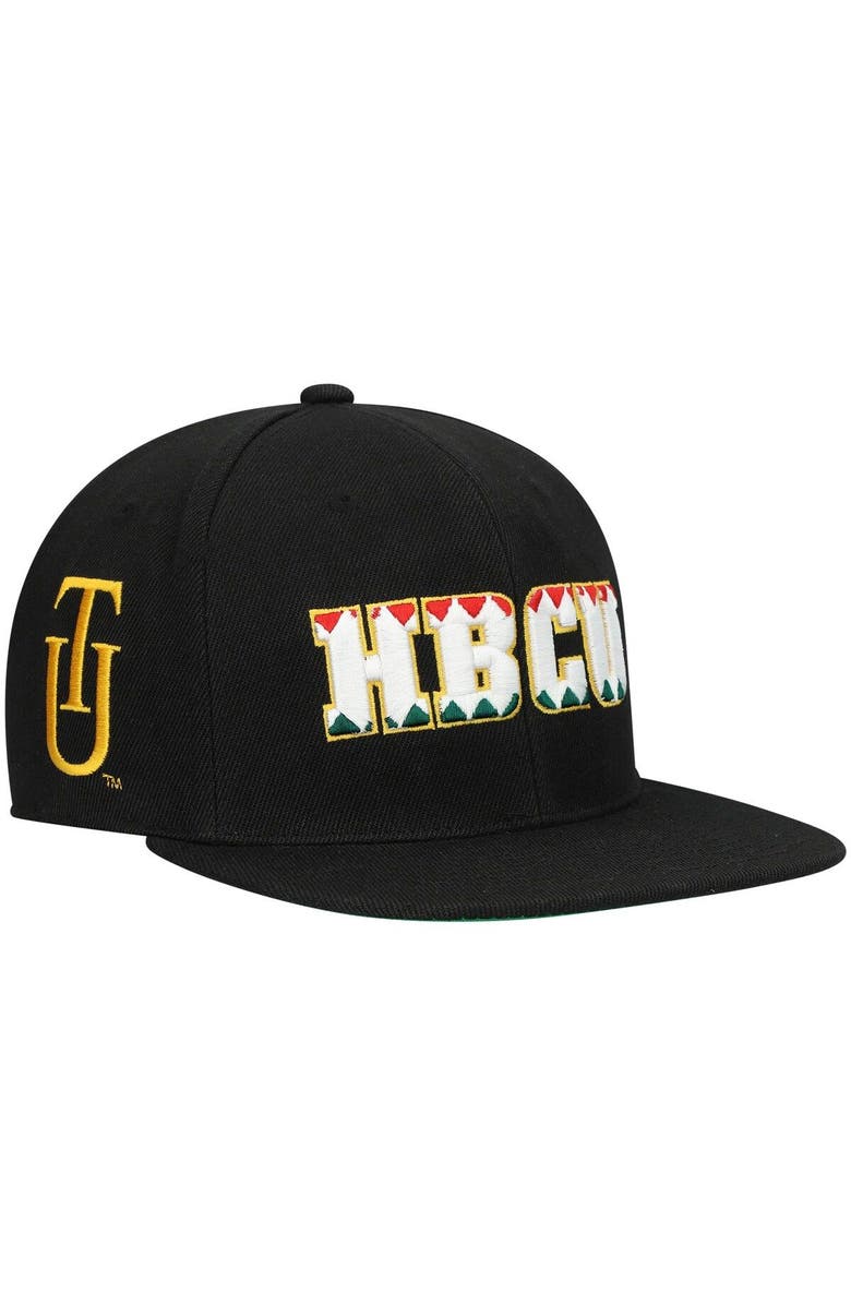 Mitchell & Ness Men's Mitchell & Ness Black Tuskegee Golden Tigers Pattern Snapback Hat, Main, color, 