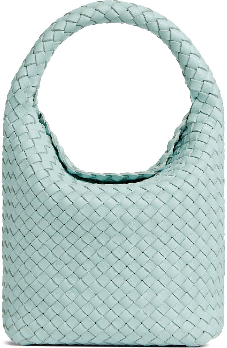 Bottega Veneta Cabat Intrecciato Leather Top Handle Bag, Main, color, 3902 Teal Washed-Gold