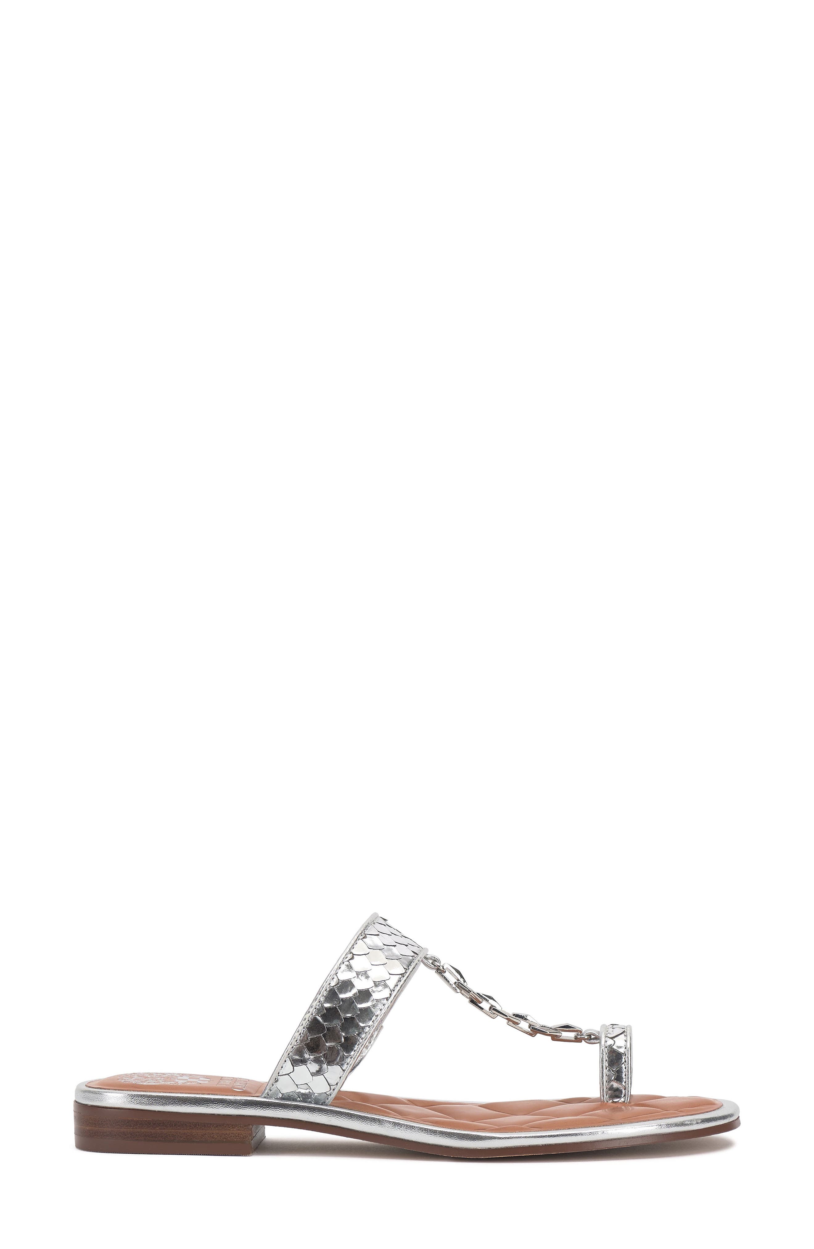 Vince Camuto Lexiea Toe Loop Sandal, Alternate, color, Lux Silver