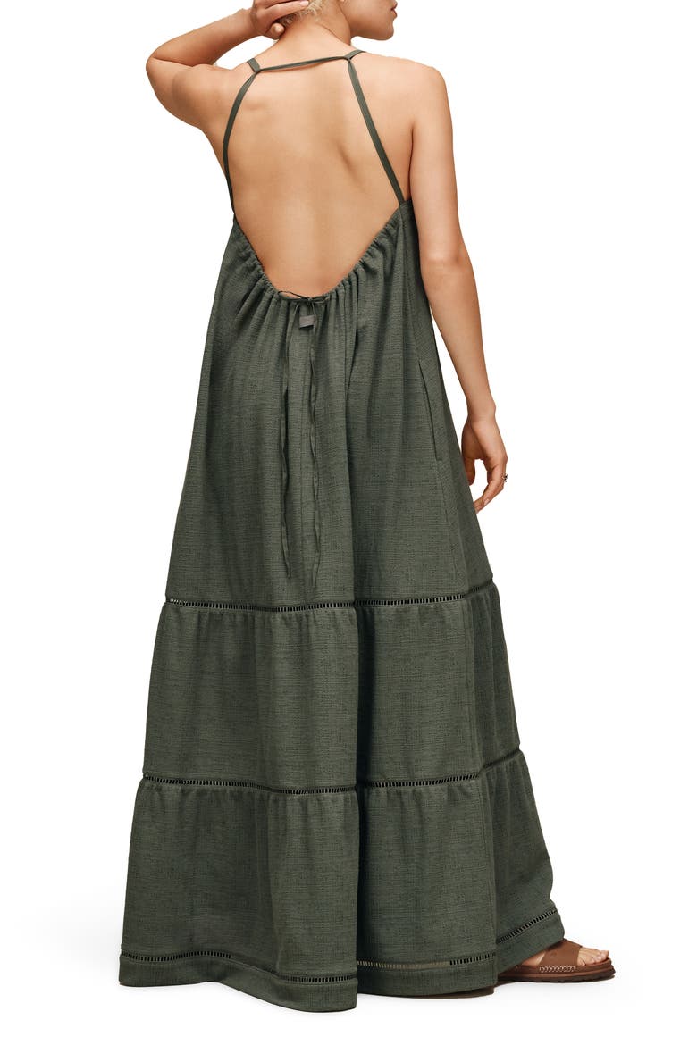 Clarinda Sleeveless Maxi Dress, Alternate, color, GREEN GREY