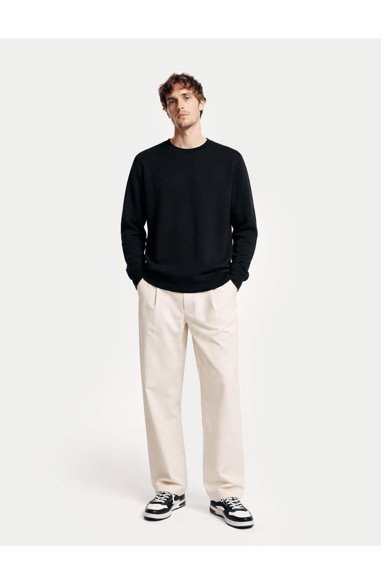 Gobi Cashmere Timeless Crewneck Cashmere Sweater, Main, color, Black