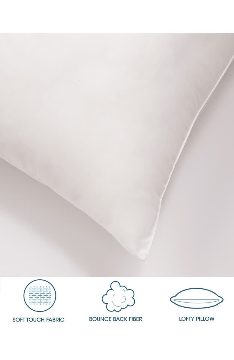 Allied Home Big Lofty 2-Piece Overfilled Decorative Sham Pillow Set, Alternate, color, White