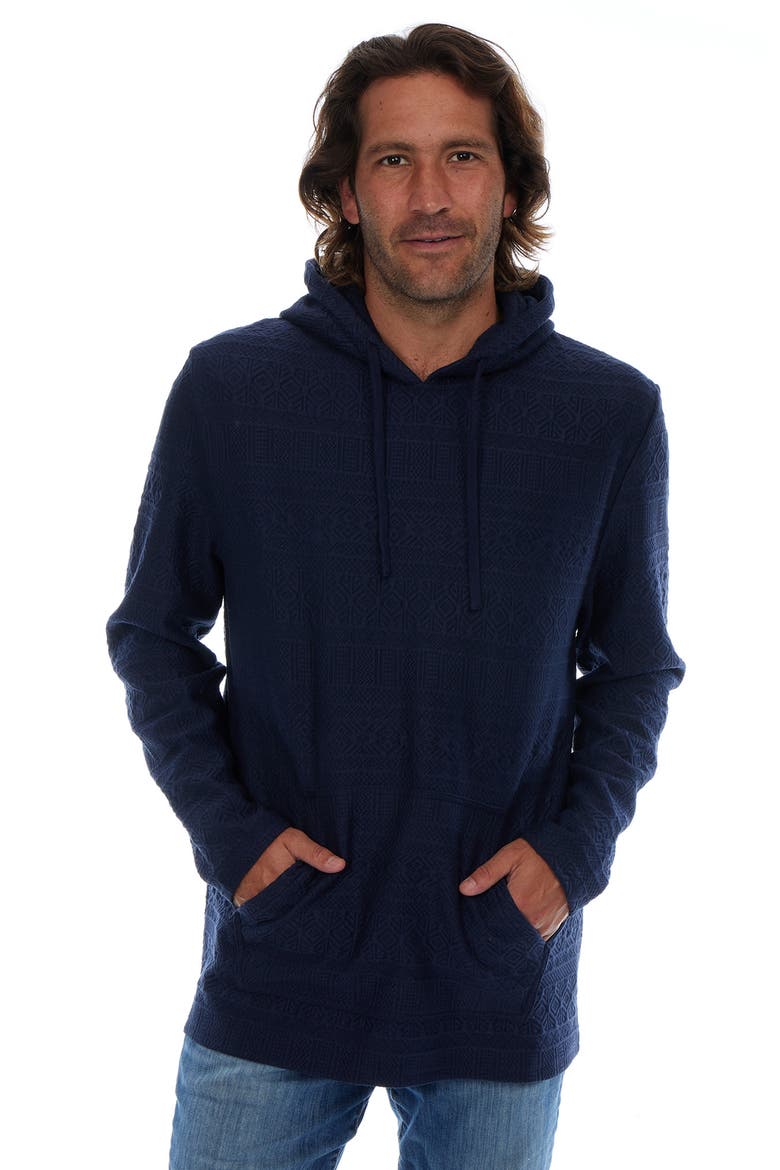Textured Hoodie, Alternate, color, NAVY