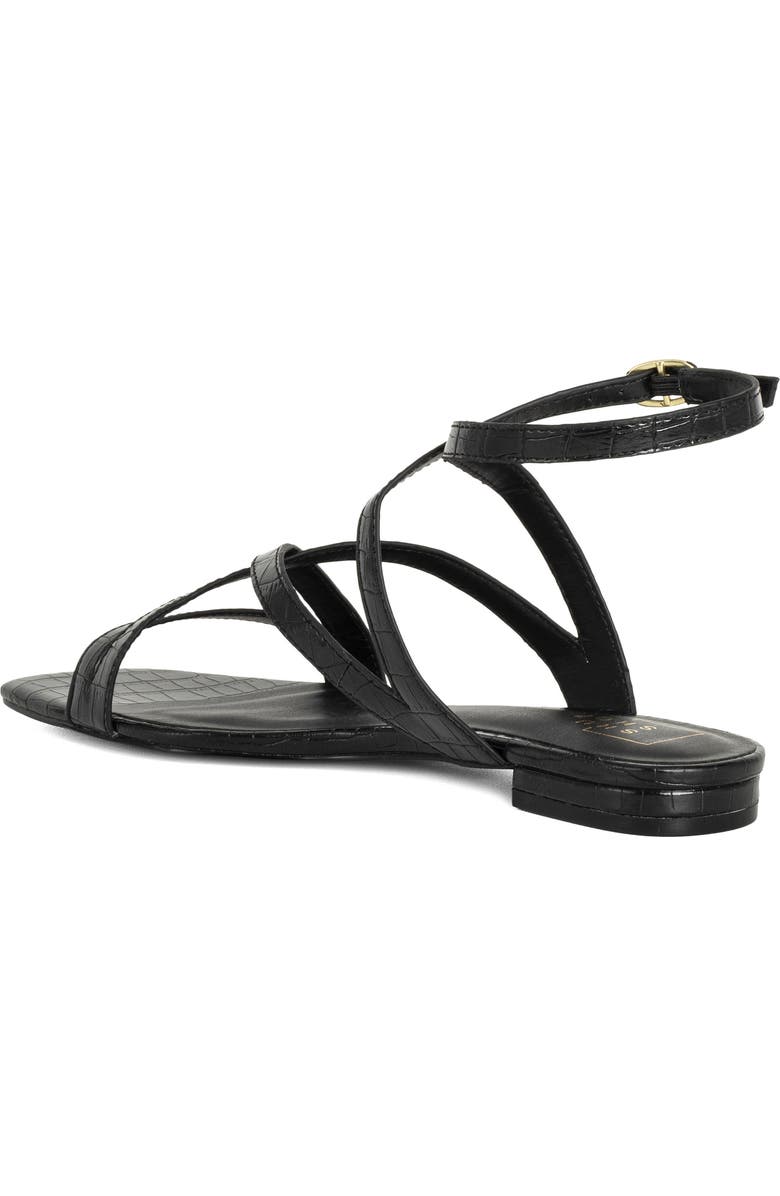 SHUSHOP Cecilia Ankle Strap Sandal, Alternate, color, Black Croco