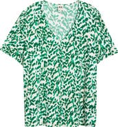 AK ANNE KLEIN Ruffle V-Neck Top