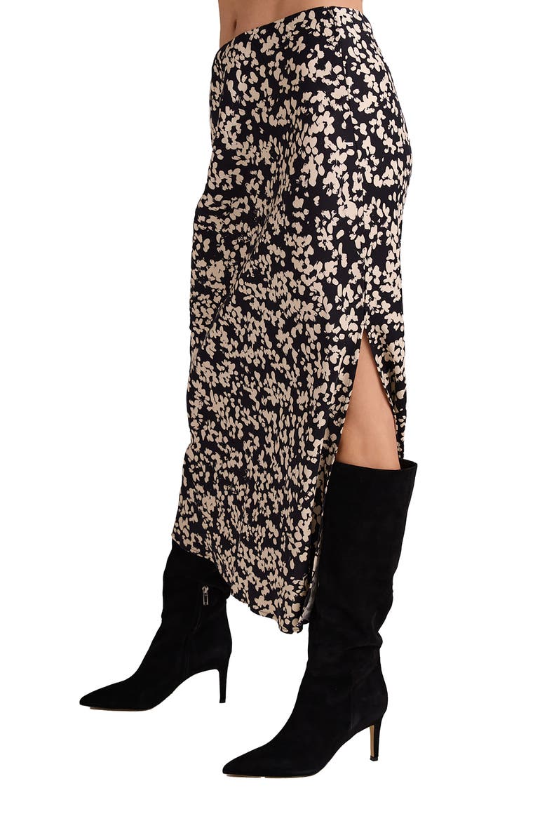 Floral Side Slit Slip Skirt, Alternate, color, DITSY FLORAL PRINT