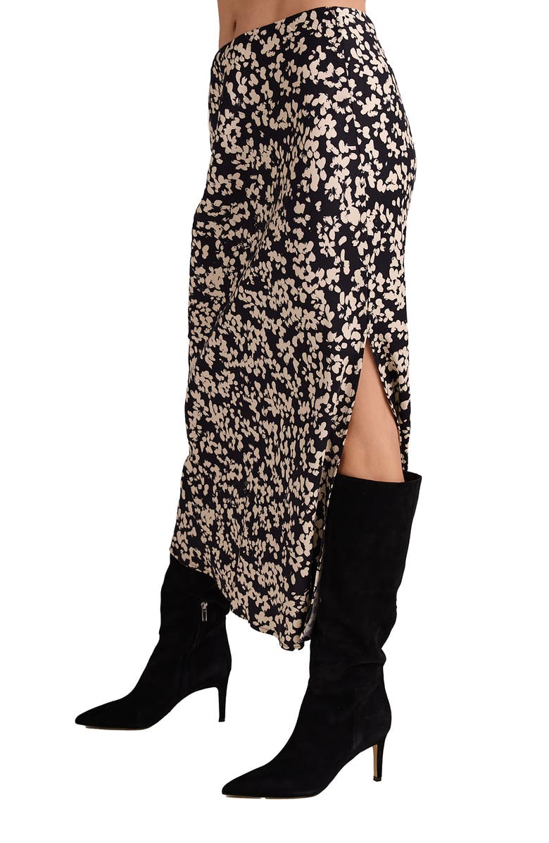 Bella Dahl Floral Side Slit Slip Skirt, Alternate, color, 