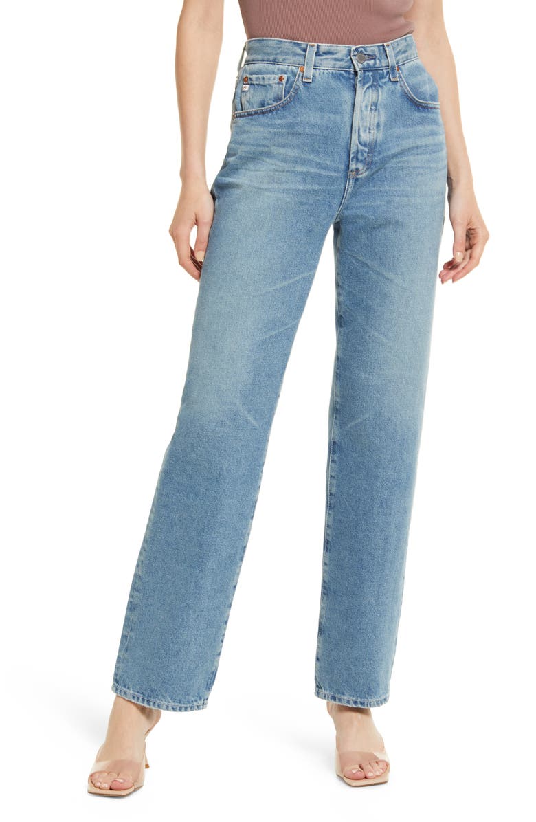 AG Clove High Waist Straight Leg Jeans, Main, color, 