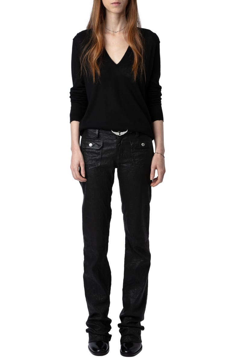 Zadig & Voltaire Rivy Cashmere V-Neck Sweater, Alternate, color, 