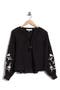 selected Black W/ Ecru Embroidery
