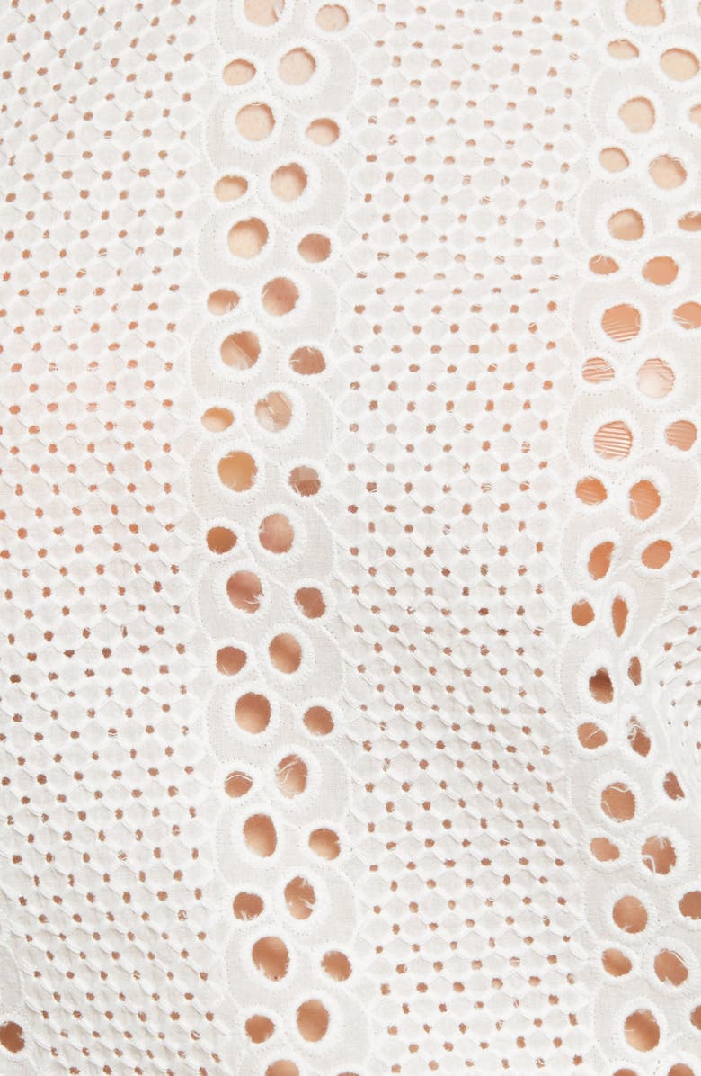 River Island Broderie Knit Long Sleeve Top, Alternate, color, 