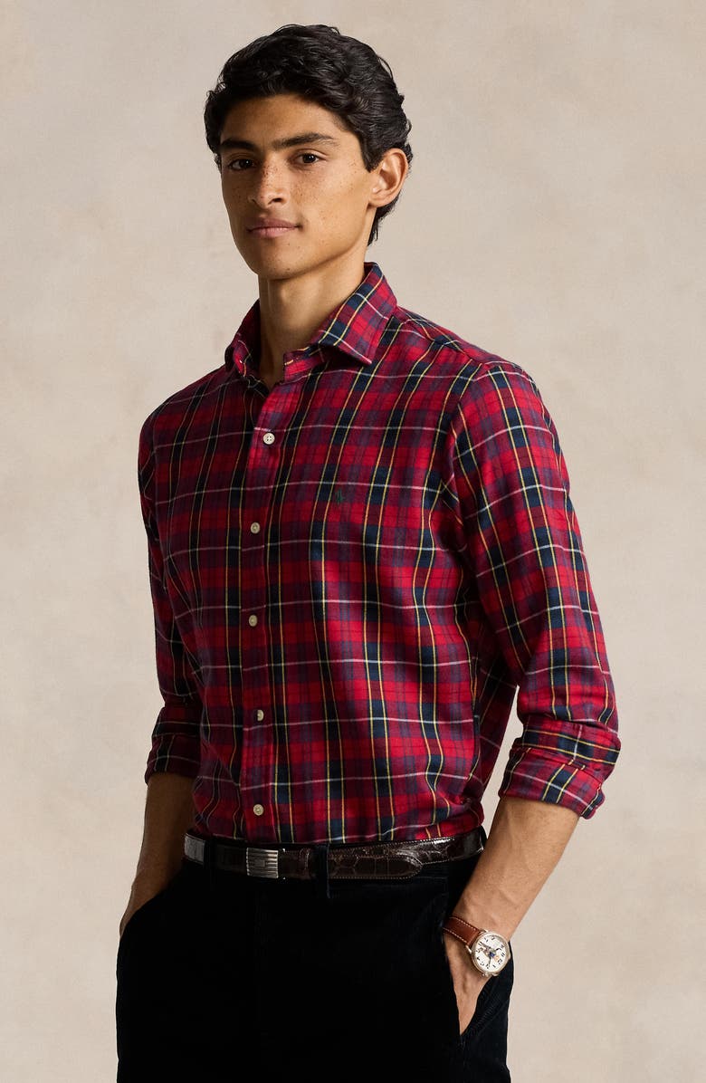 Polo Ralph Lauren Classic Fit Plaid Twill Button-Up Shirt, Alternate, color, 