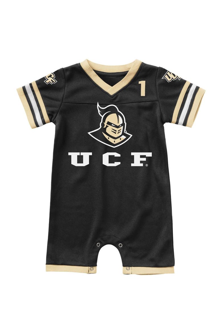 Newborn & Infant Colosseum Black UCF Knights Bumpo Football Romper, Main, color, Black