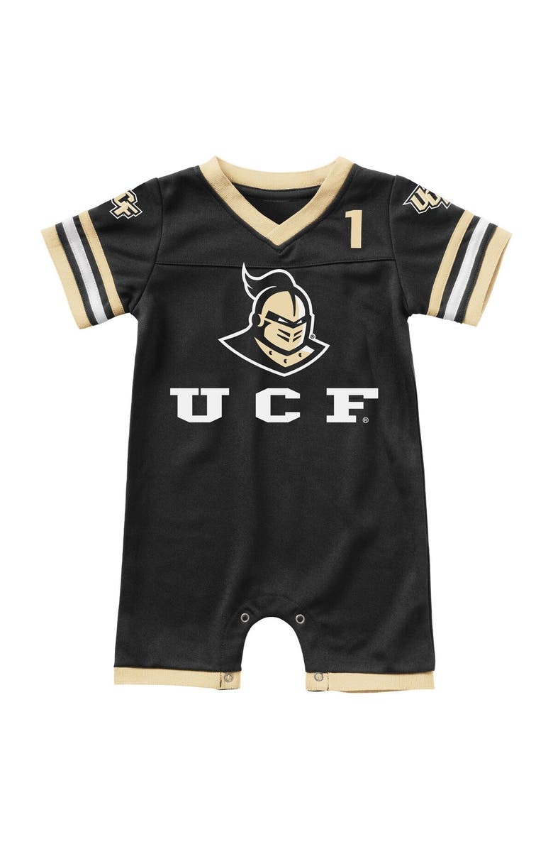 COLOSSEUM Newborn & Infant Colosseum Black UCF Knights Bumpo Football Romper, Main, color, Black