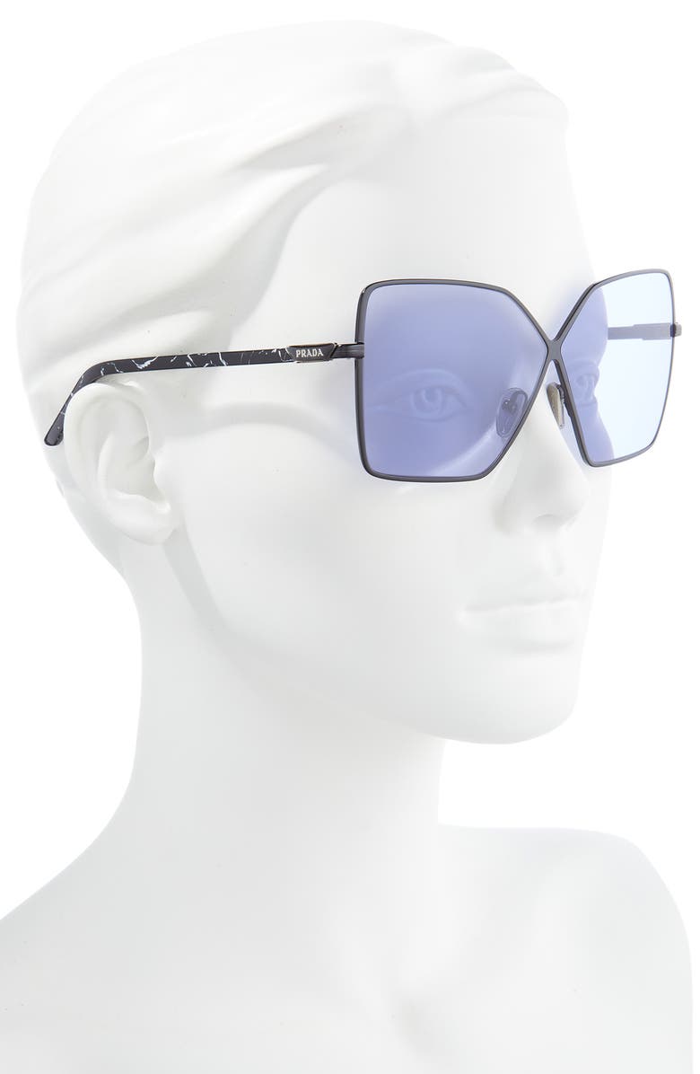 Prada 64mm Square Sunglasses, Alternate, color, 