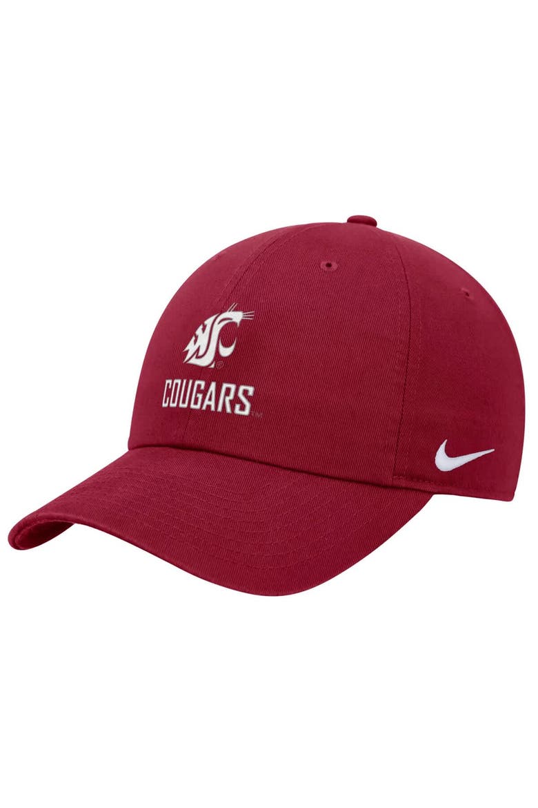 Men's Nike Crimson Washington State Cougars 2025 On-Field Club Adjustable Hat, Alternate, color, Crimson