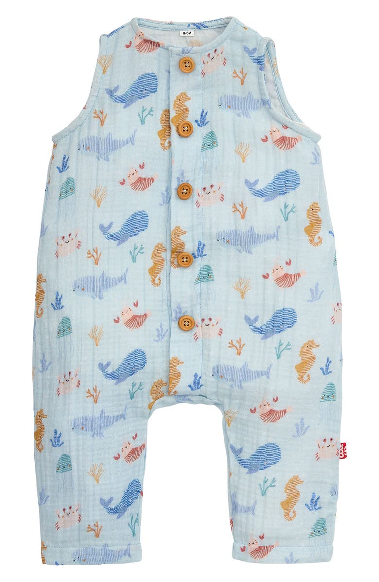 Magnetic Me Deep Sea Jubilee Cotton Gauze Romper, Main, color,