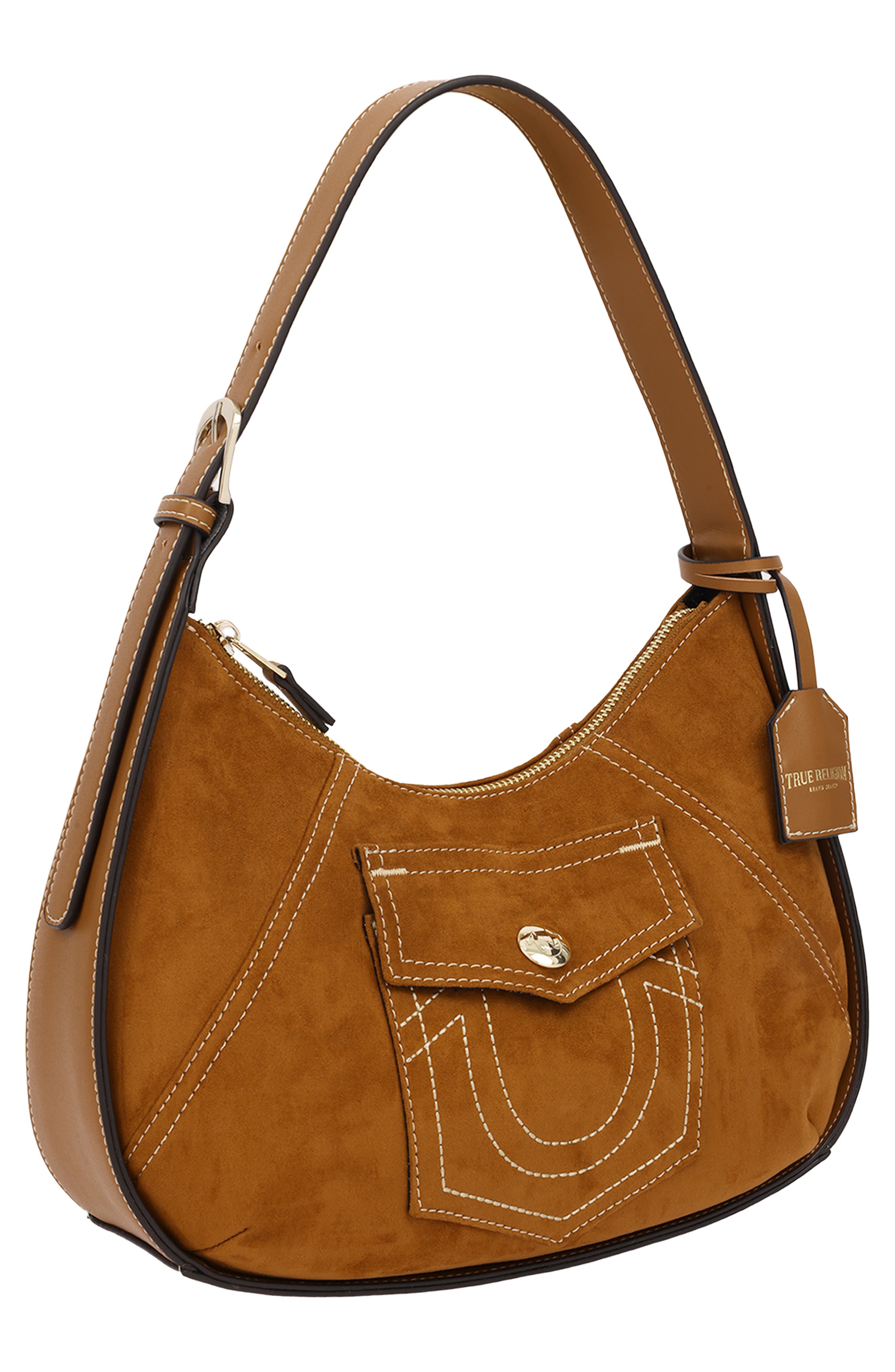 Horseshoe Pocket Shoulder Bag, Alternate, color, COGNAC