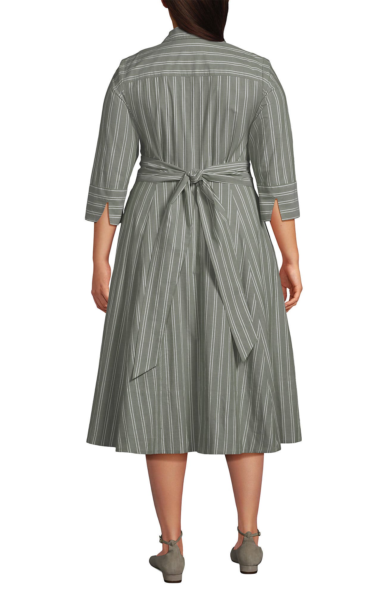 Poplin Midi Wrap Front Dress - image 2