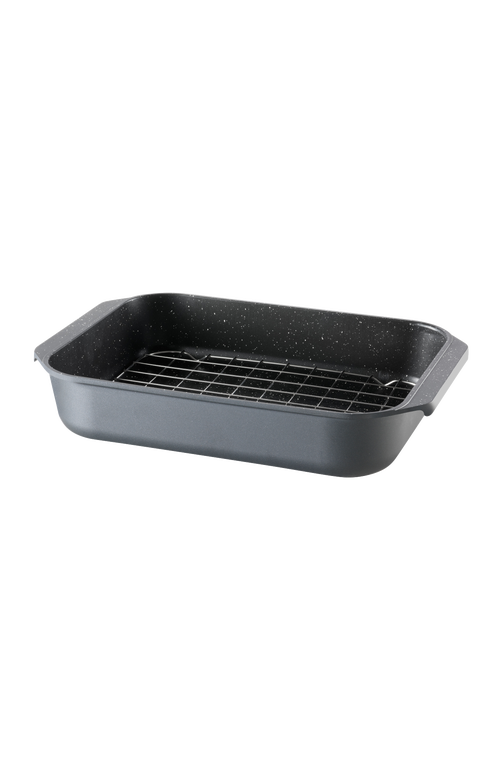 Cuisine::pro ® Granite Roaster With Rack 5.9 Qt. In Black