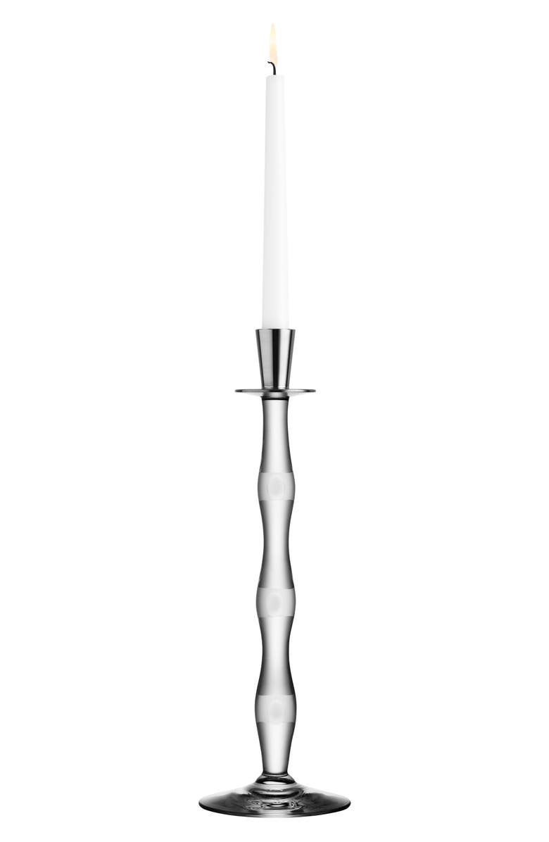 Orrefors Celeste Cut Lead Crystal Candlestick, Main, color, 