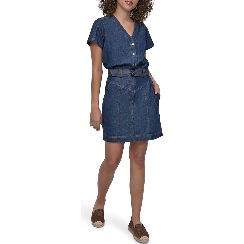 DKNY DKNY SHORT SLEEVE DENIM SHIRTDRESS