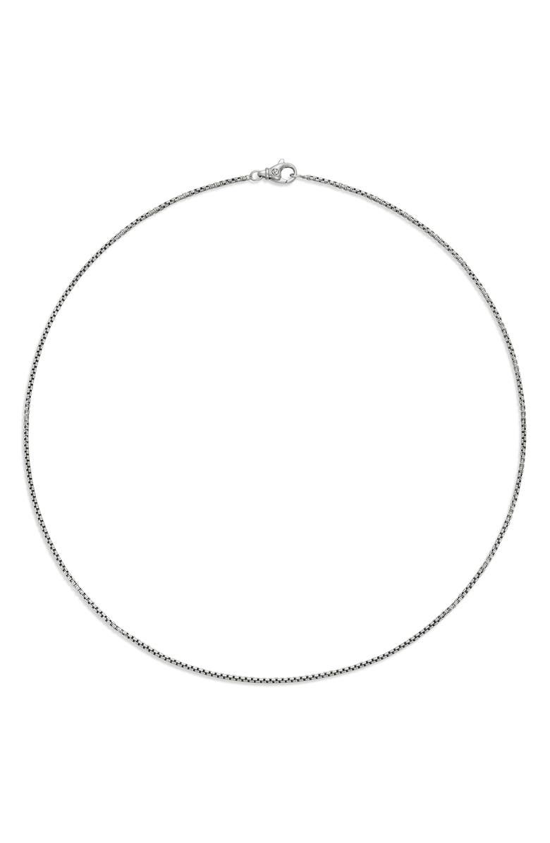 Box Chain Necklace in Sterling Silver