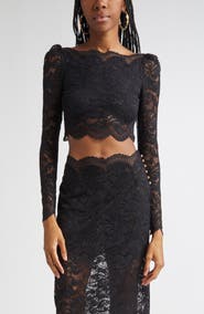Rabanne Stretch Lace Crop Top
