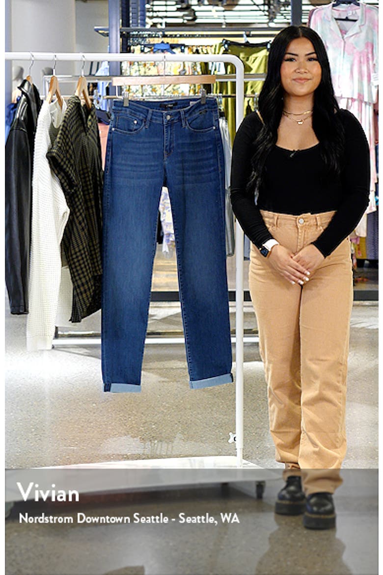 Emma Mid Rise Slim Boyfriend Jeans video