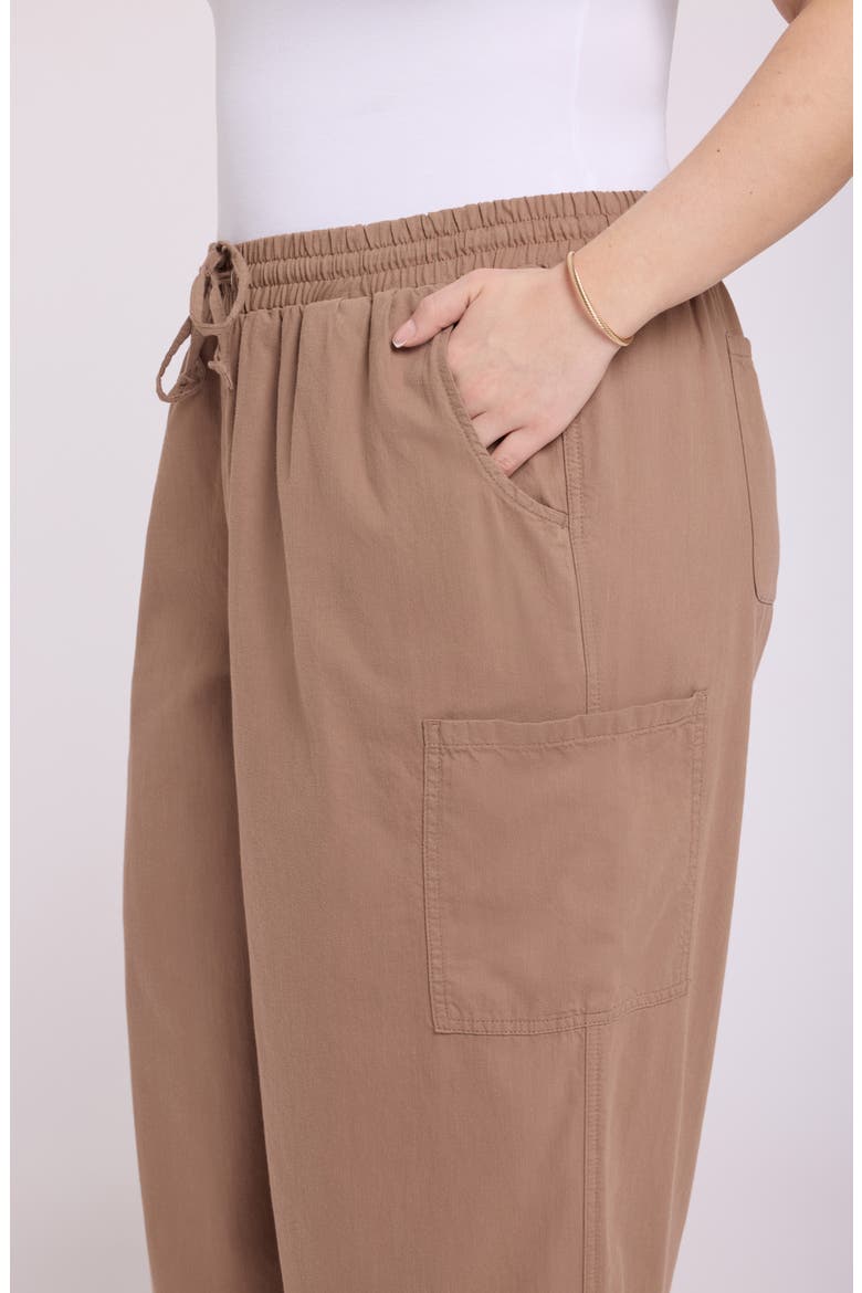 Whitney Pull-On Crop Wide Leg Cargo Pants, Alternate, color, TOASTED COCONUT