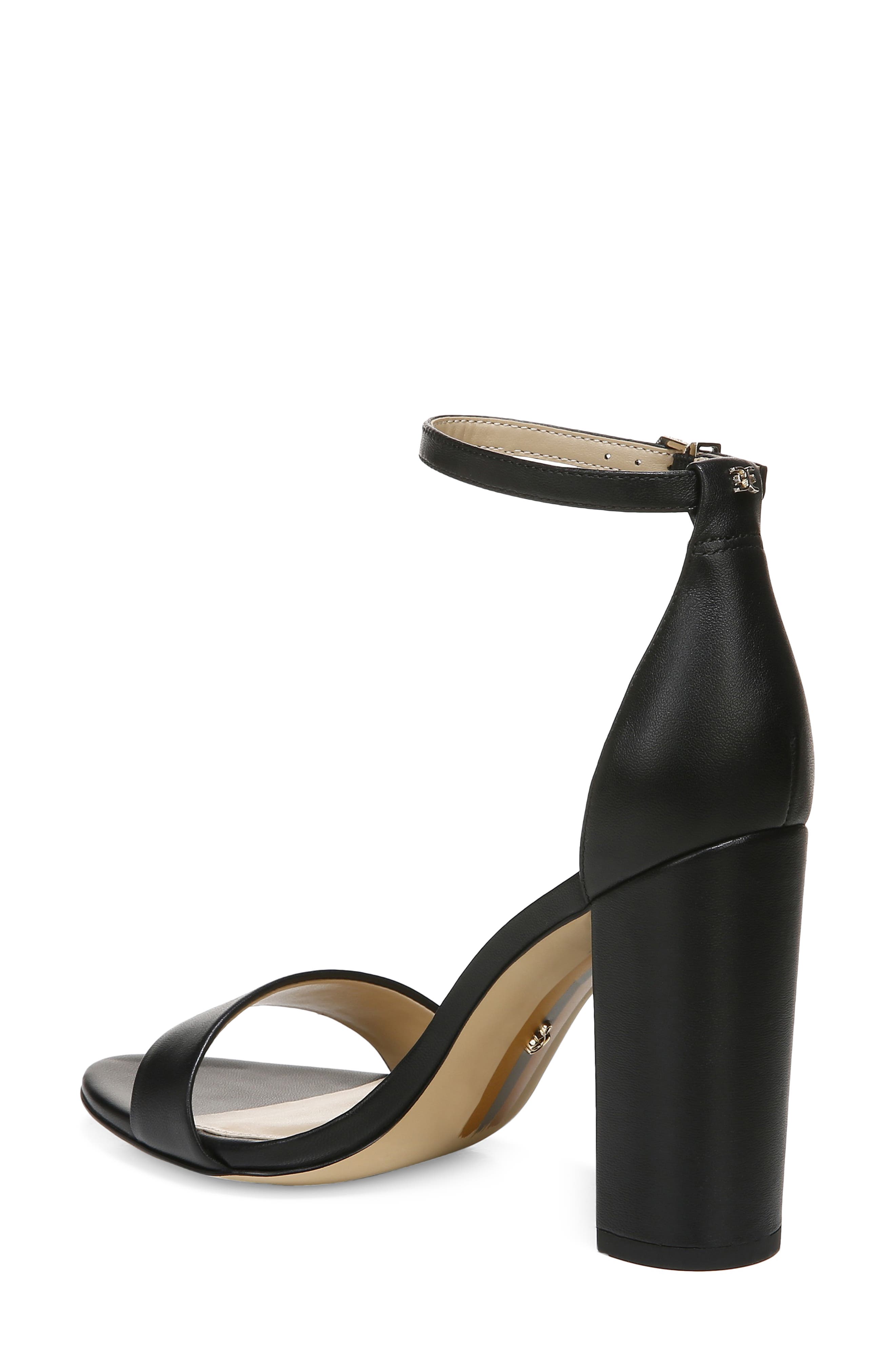 Yaro Ankle Strap Sandal, Alternate, color, BLACK LEATHER