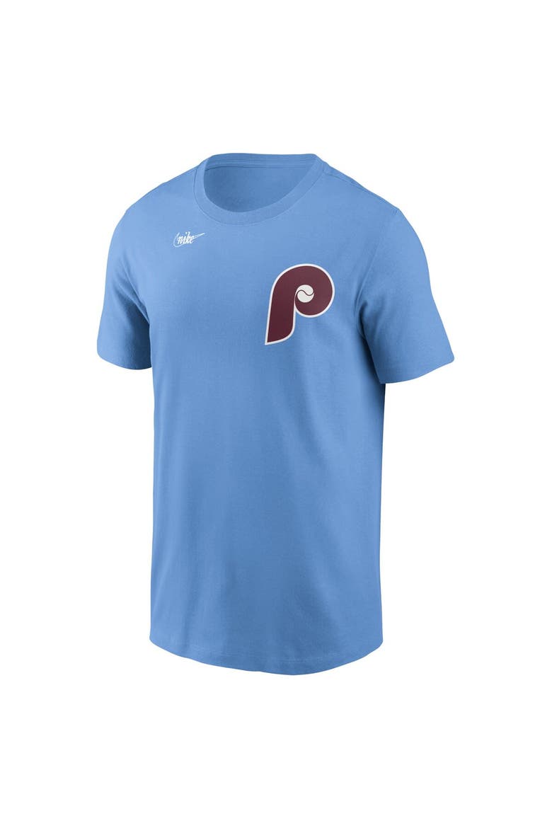 Men's Nike Light Blue Philadelphia Phillies Cooperstown Collection Logo T-Shirt, Alternate, color, Light Blue