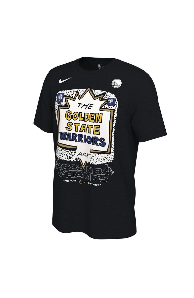 Nike Men's Nike Black Golden State Warriors 2022 NBA Finals Champions Celebration Expressive T-Shirt, Alternate, color, Black