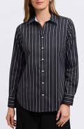 Foxcroft Margie Stripe Button-Up Shirt