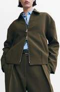 MANGO Front Zip Bomber Jacket
