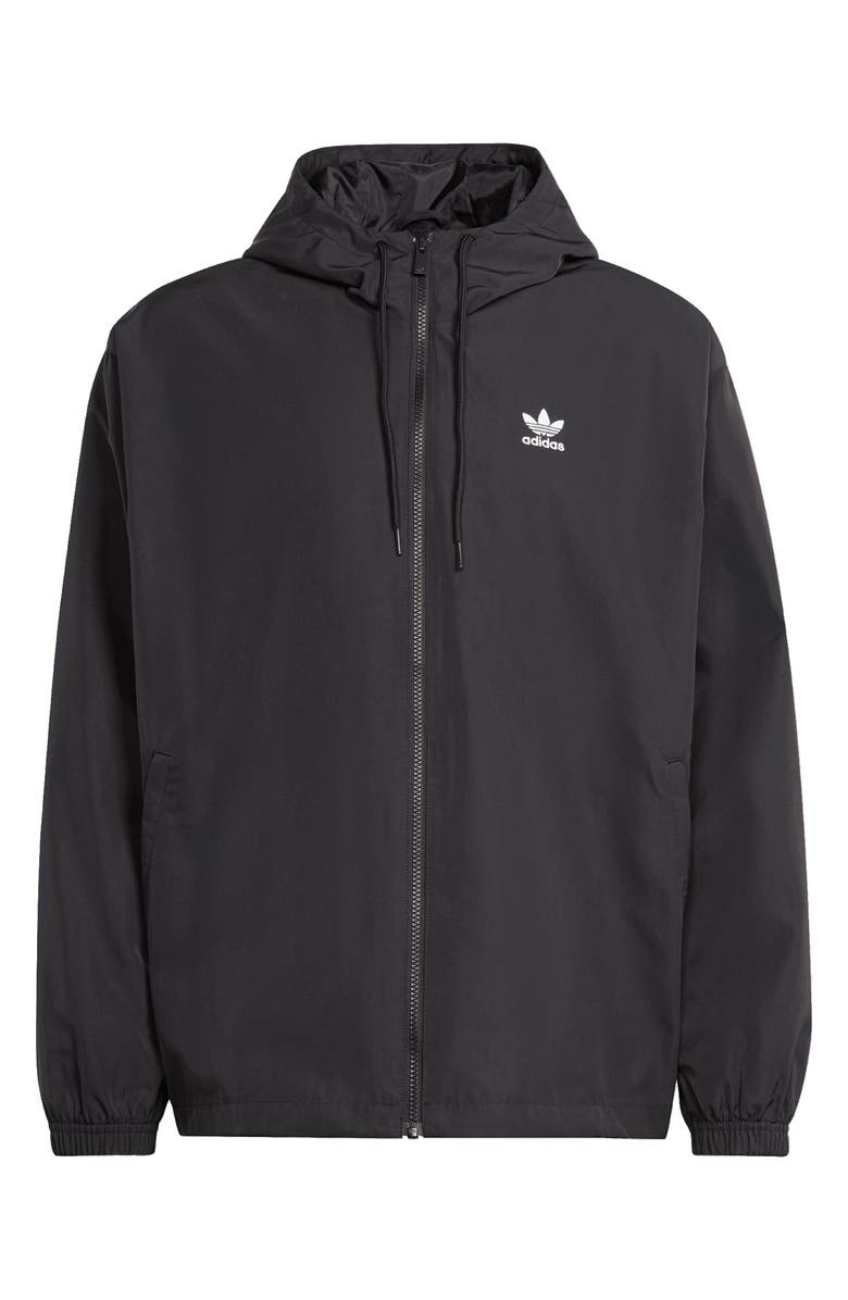 adidas Originals Oversize Adicolor Trefoil Hooded Windbreaker, Alternate, color, 