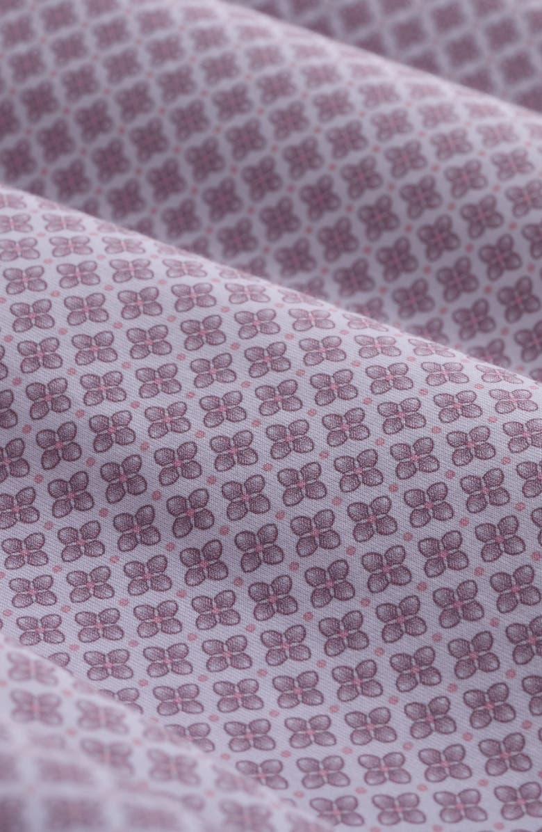 Bugatchi Miles OoohCotton<sup>®</sup> Floral Short Sleeve Button-Up Shirt, Alternate, color, Dusty Pink