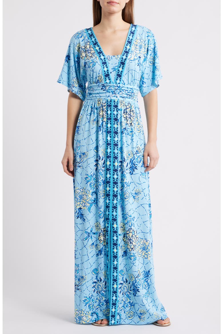 lilly pulitzer loro maxi dress Lilly Pulitzer Loro Midi Dress Blue Peri Sunrise Bay LG at Amazon Women's  Clothing store