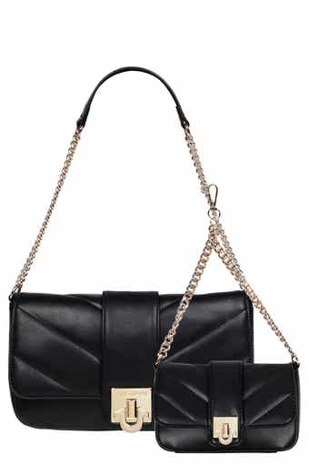 True Religion Quilted Flap Shoulder Bag & Mini Bag Set