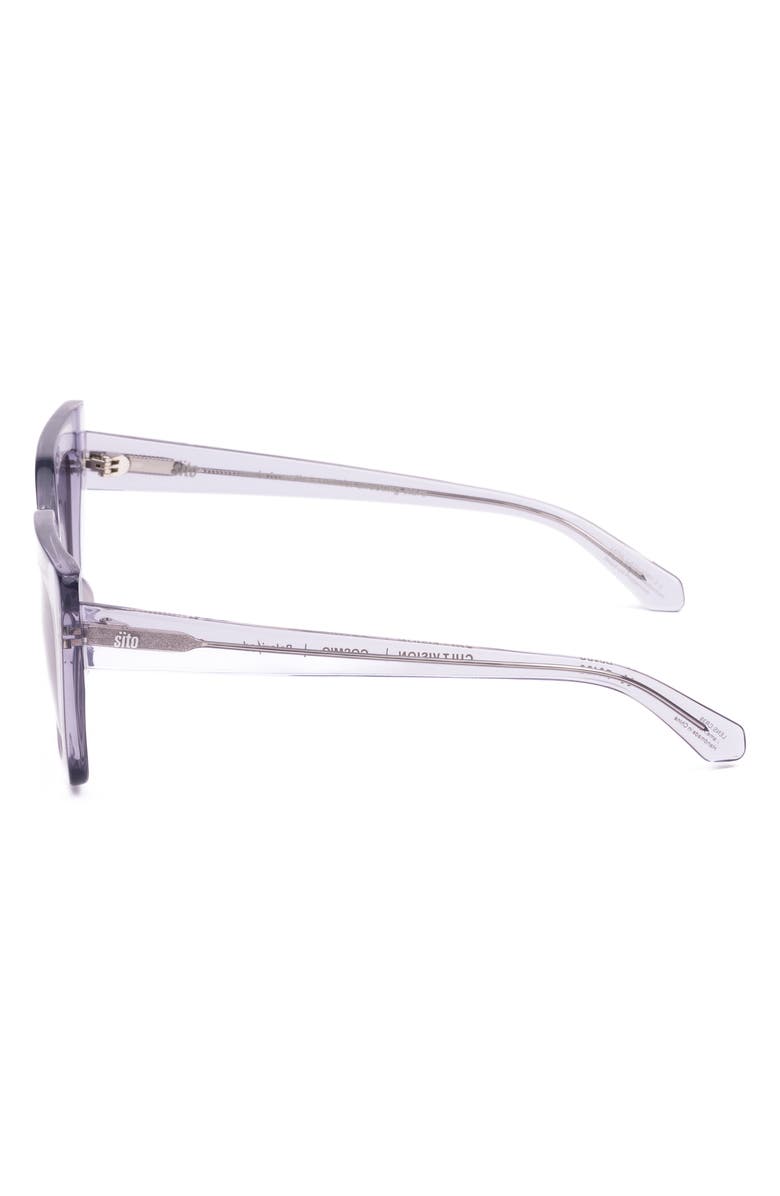 Sito Shades Cult Vision 51mm Polarized Gradient Cat Eye Sunglasses, Alternate, color, Clear/Purple