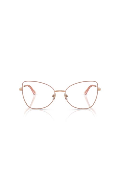 Jimmy Choo 53mm Butterfly Optical Glasses In Gold