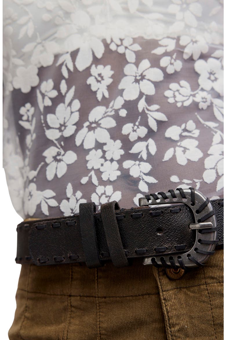Holt Leather Belt, Alternate, color, BLACK