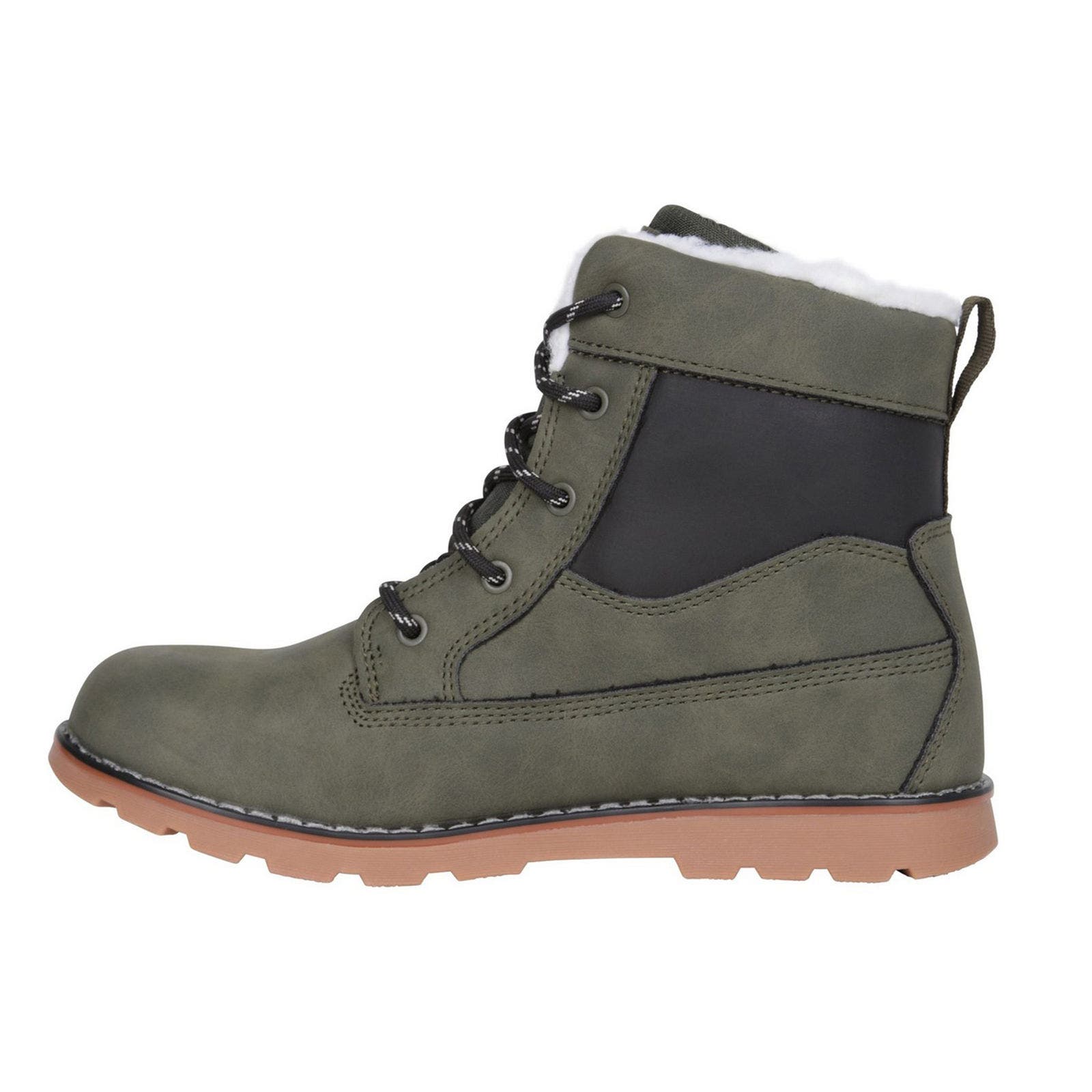 Childrens/Kids Chestnut Borg Waterproof Casual Boots, Alternate, color, Khaki Green