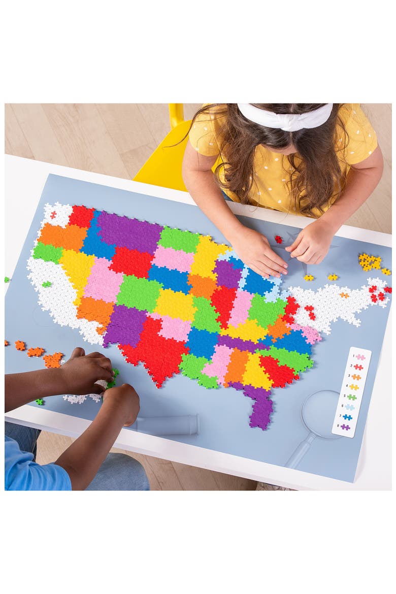 1400-Piece Map of USA Puzzle by Number, Alternate, color, MULTI-COLOR/ MIX