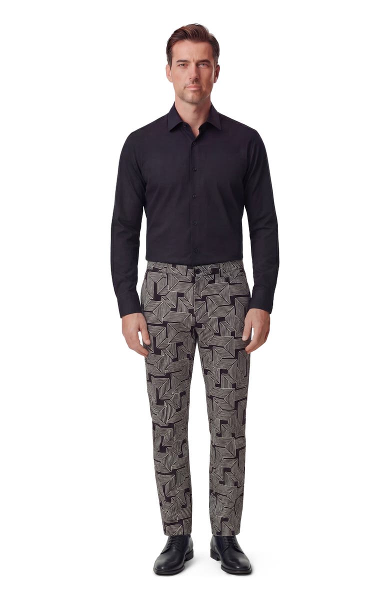 Lords of Harlech Inter Twine Mens Tailored Pant, Main, color, Inter Twine Black